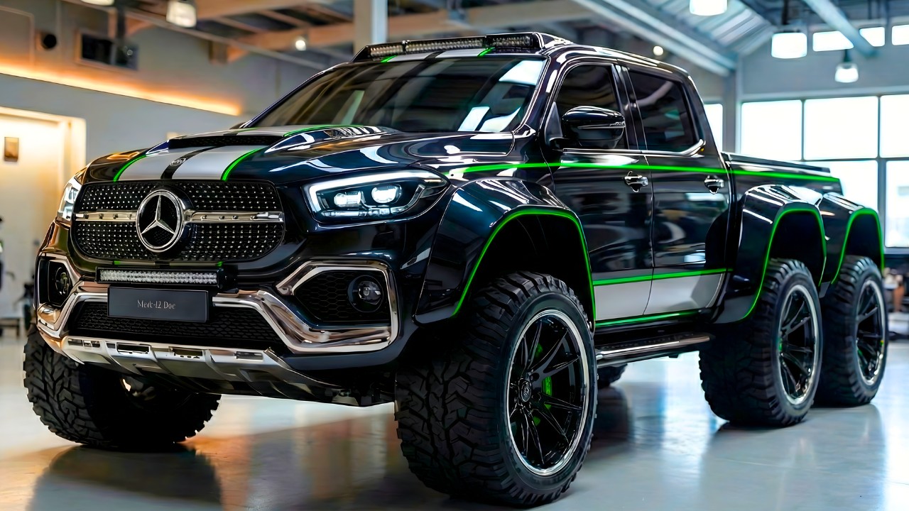 2026 Mercedes X-Class Pickup Breaks Cover! 6 Wheels, Heavy-Duty Muscle and Premium Design